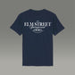 Rückansicht T-Shirt Herren in dunkelblau mit Typo Aufdruck Elmstreet 