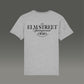 Herren T-Shirt grau meliert mit großem Backprint Elmstrreet