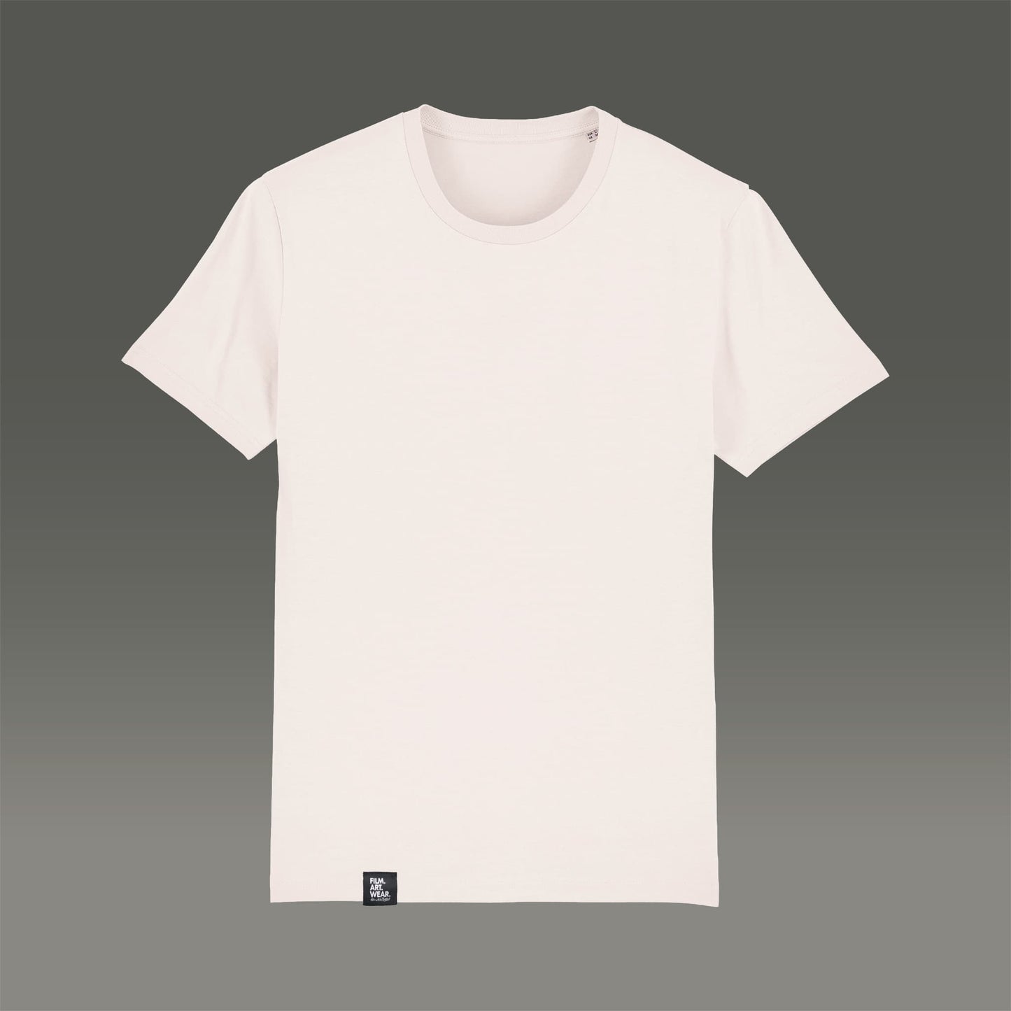 Frontansicht T-Shirt Herren in vintage-white mit  Branding Etikett