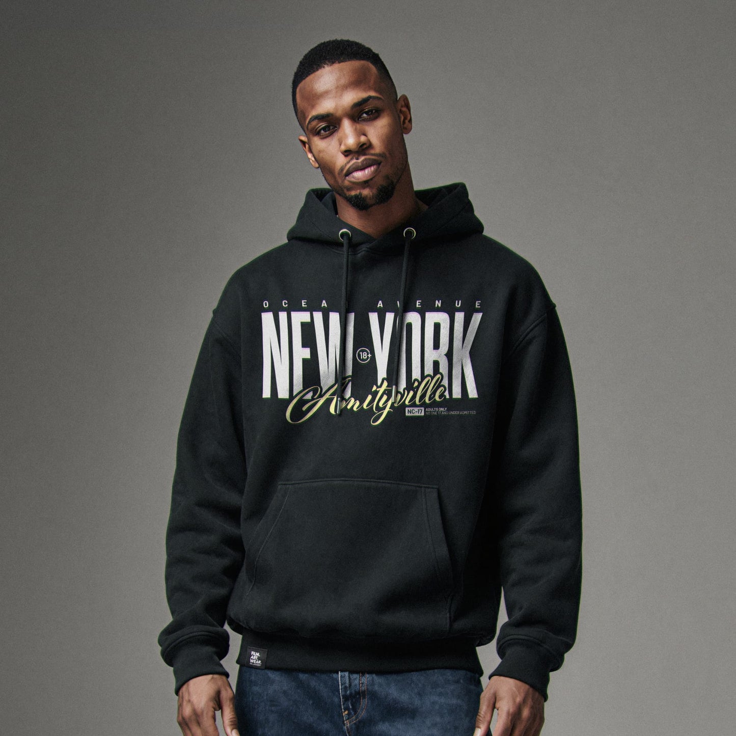 AMITYVILLE NY Hoodie Premium Cinematic Streetwear FILM.ART.WEAR. Designed in Hamburg