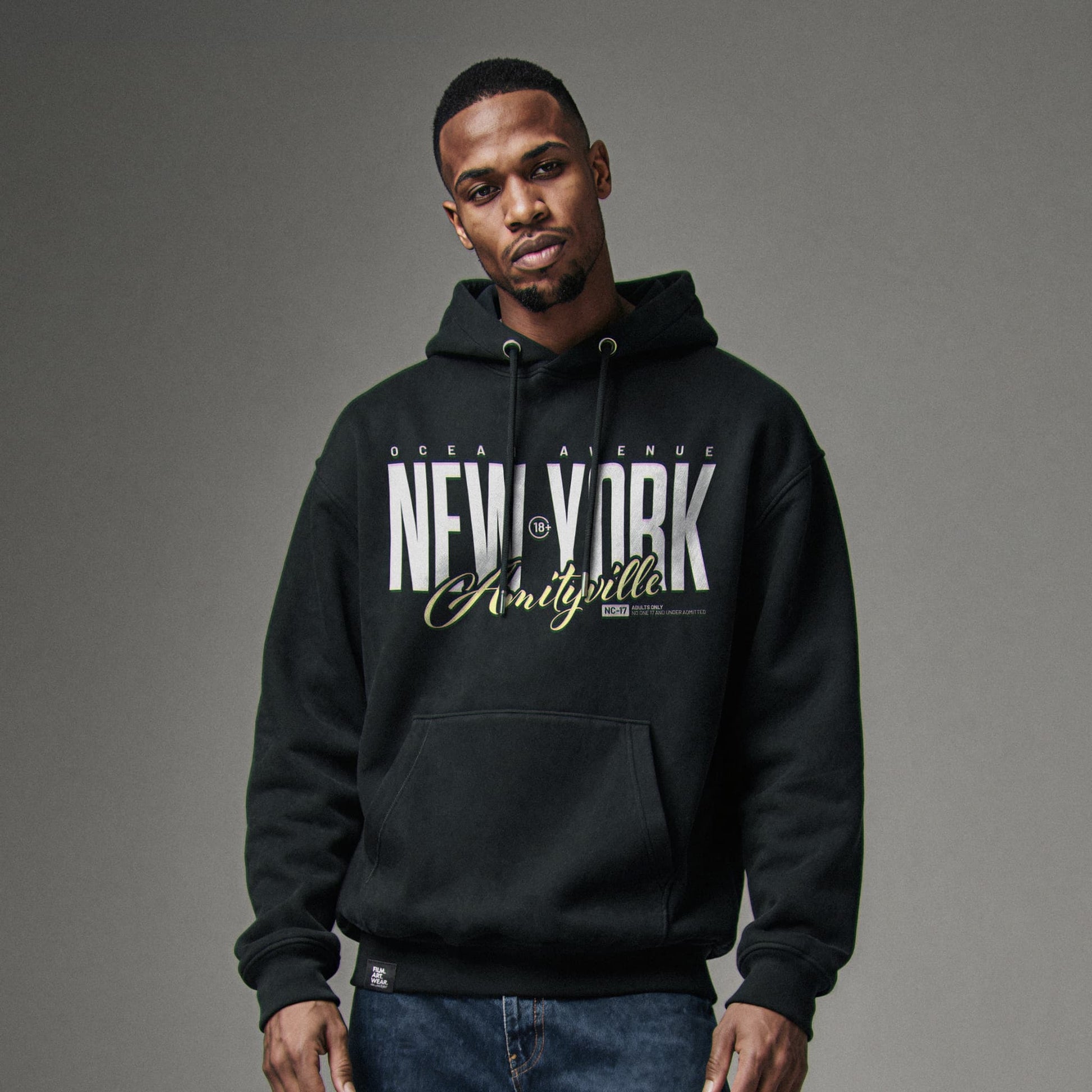 AMITYVILLE NY Hoodie Premium Cinematic Streetwear FILM.ART.WEAR. Designed in Hamburg