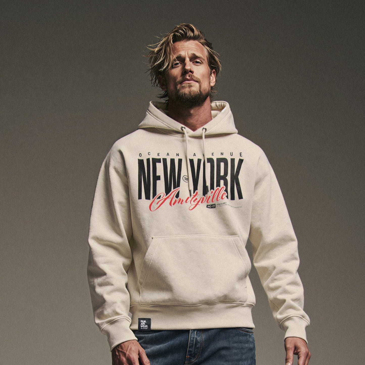 AMITYVILLE NY Hoodie Premium Cinematic Streetwear FILM.ART.WEAR. Designed in Hamburg