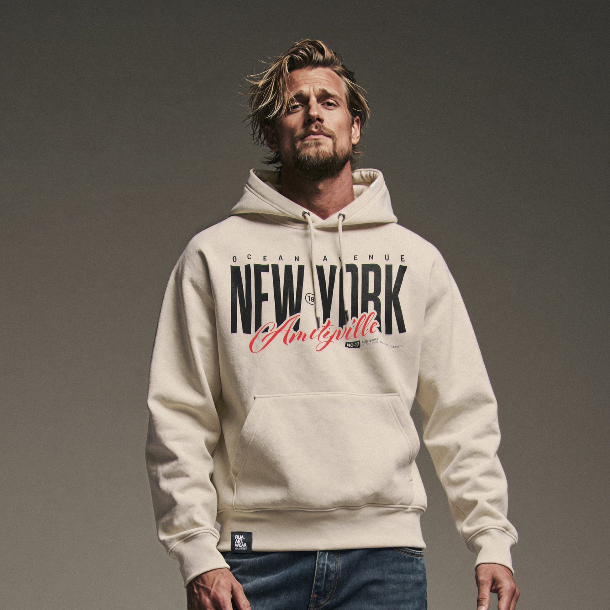 AMITYVILLE NY Hoodie Premium Cinematic Streetwear FILM.ART.WEAR. Designed in Hamburg