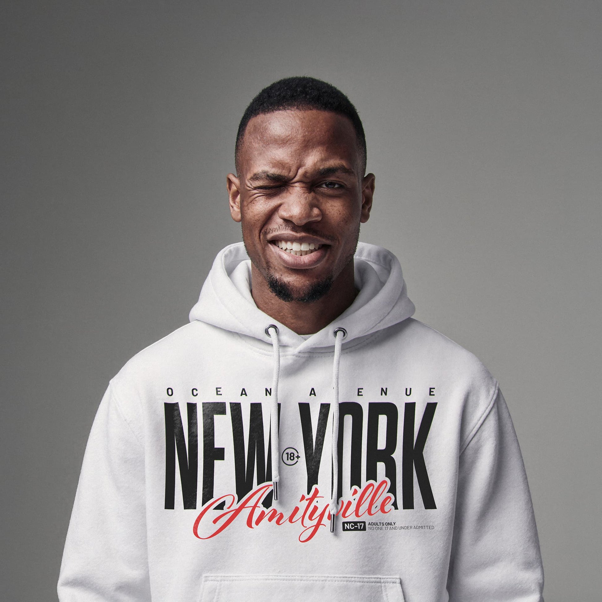 AMITYVILLE NY Hoodie Premium Cinematic Streetwear FILM.ART.WEAR. Designed in Hamburg
