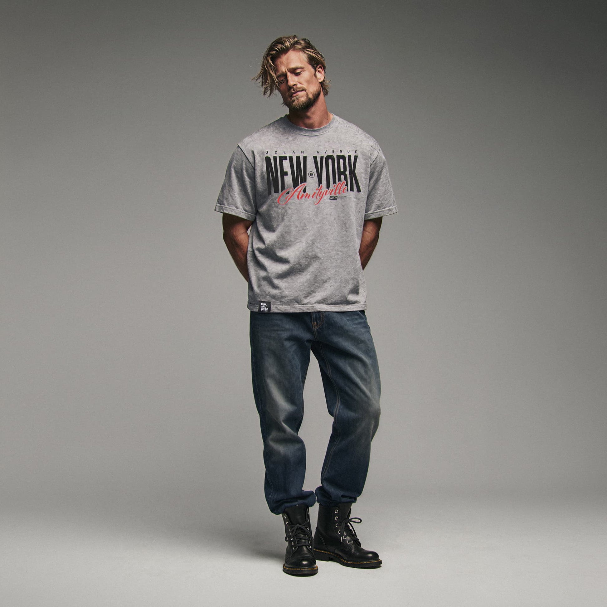 AMITYVILLE NY Tee Premium Cinematic Streetwear FILM.ART.WEAR. Designed in Hamburg
