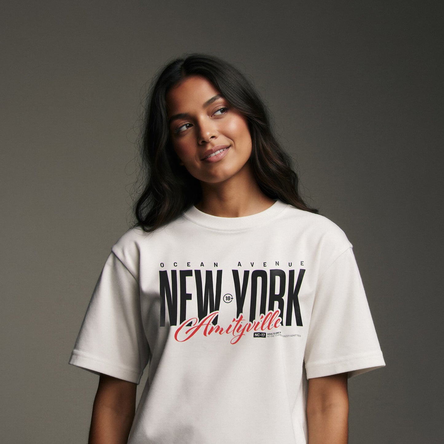 AMITYVILLE NY Tee Premium Cinematic Streetwear FILM.ART.WEAR. Designed in Hamburg