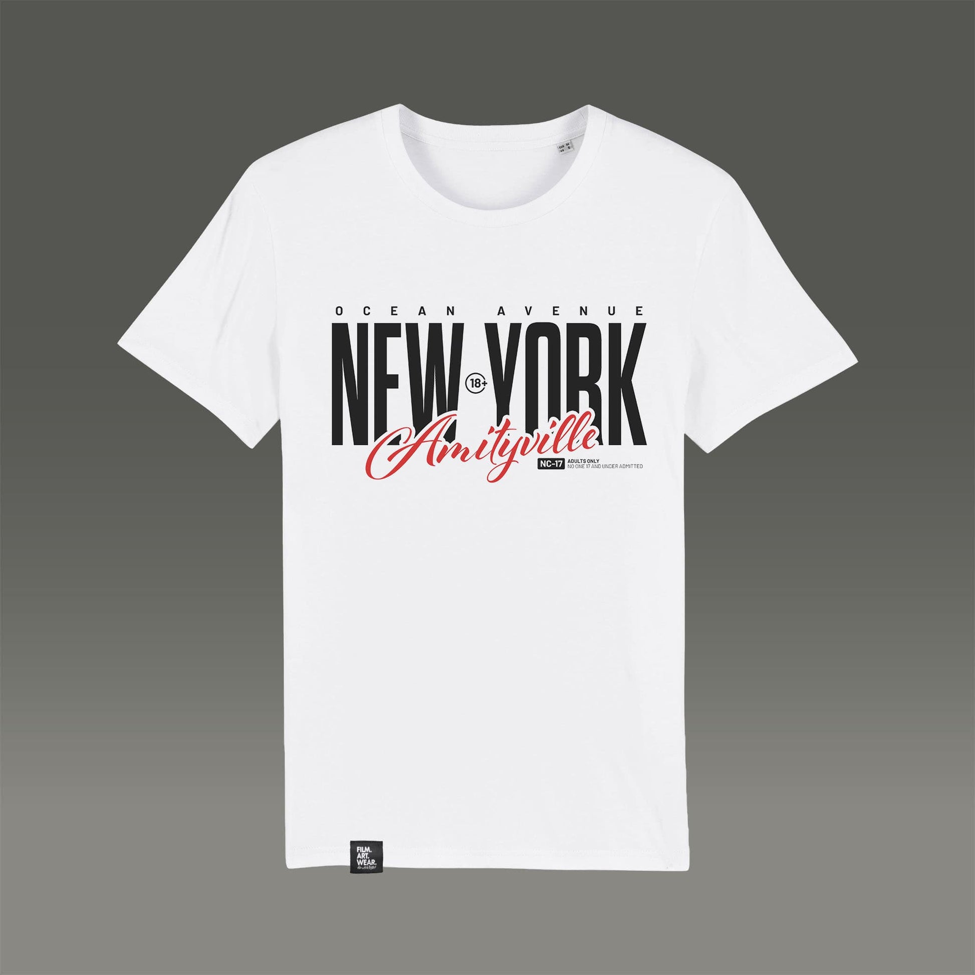 FILM.ART.WEAR. Unisex-Shirts White / S Organic T-Shirt AMITYVILLE NY