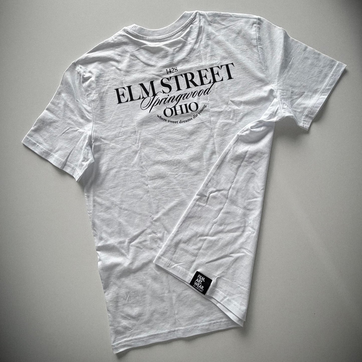 ELM STREET Tee Premium Cinematic Streetwear FILM.ART.WEAR. Designed in Hamburg