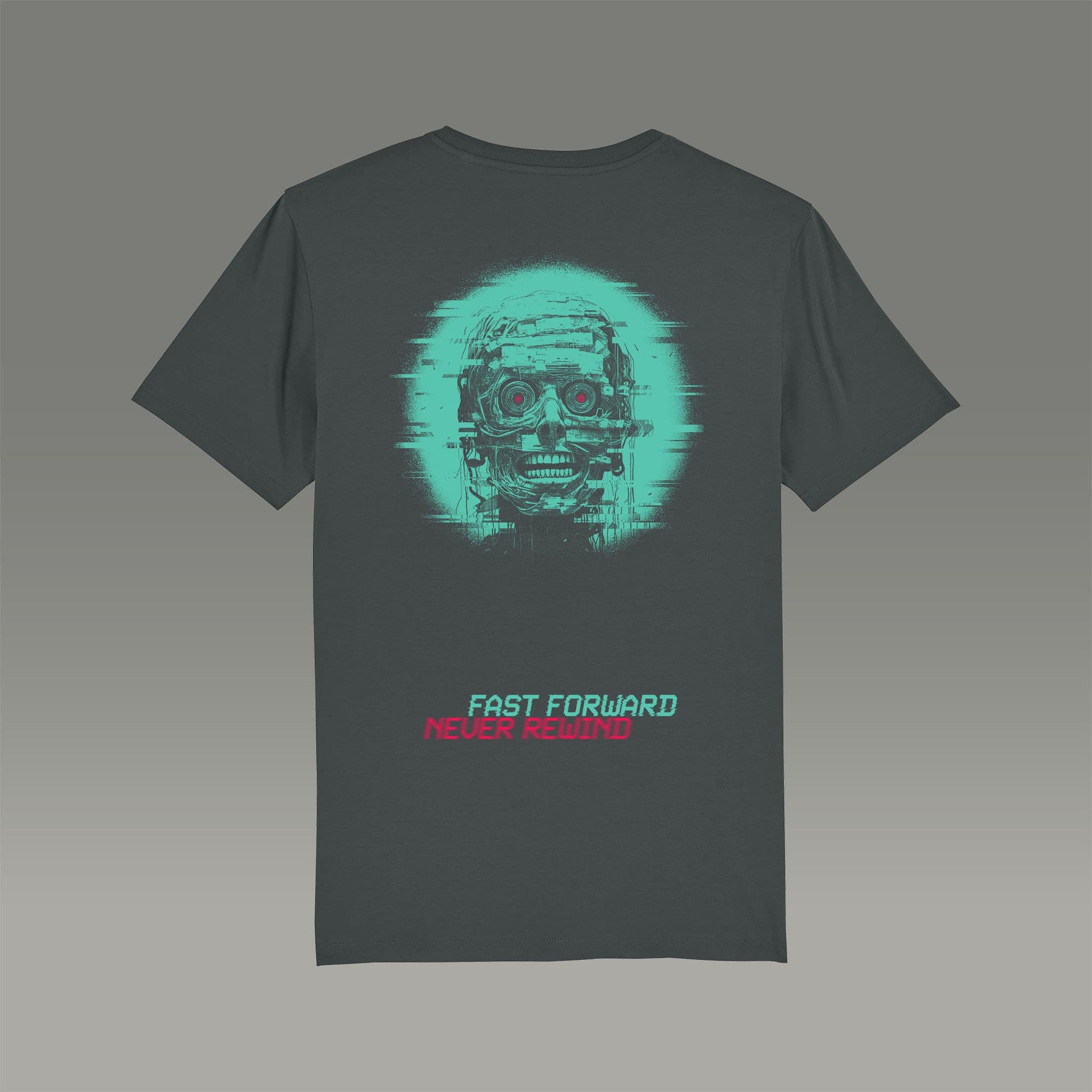 FILM.ART.WEAR. Unisex-Shirts Anthracite / S Organic T-Shirt mit Retro Print FAST FORWARD