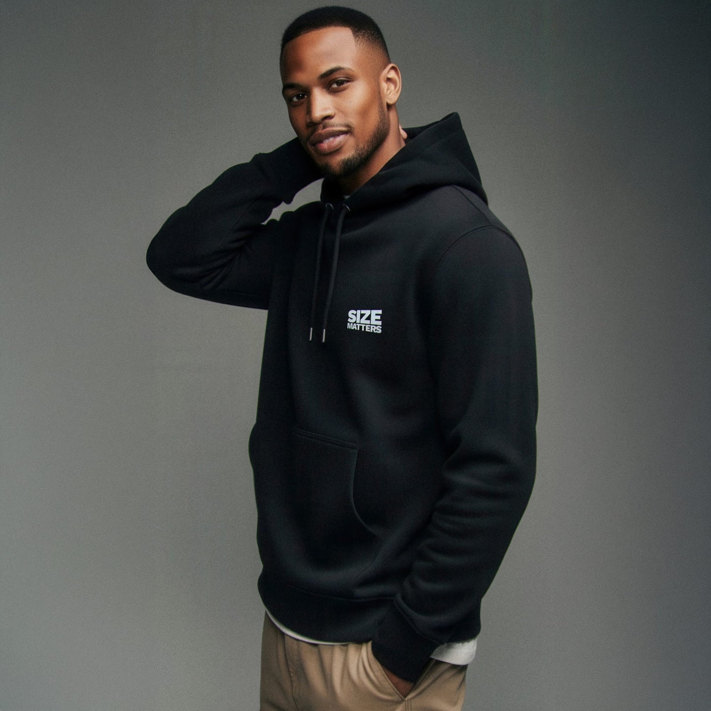 SIZE MATTERS Hoodie Premium Cinematic Streetwear FILM.ART.WEAR. Designed in Hamburg