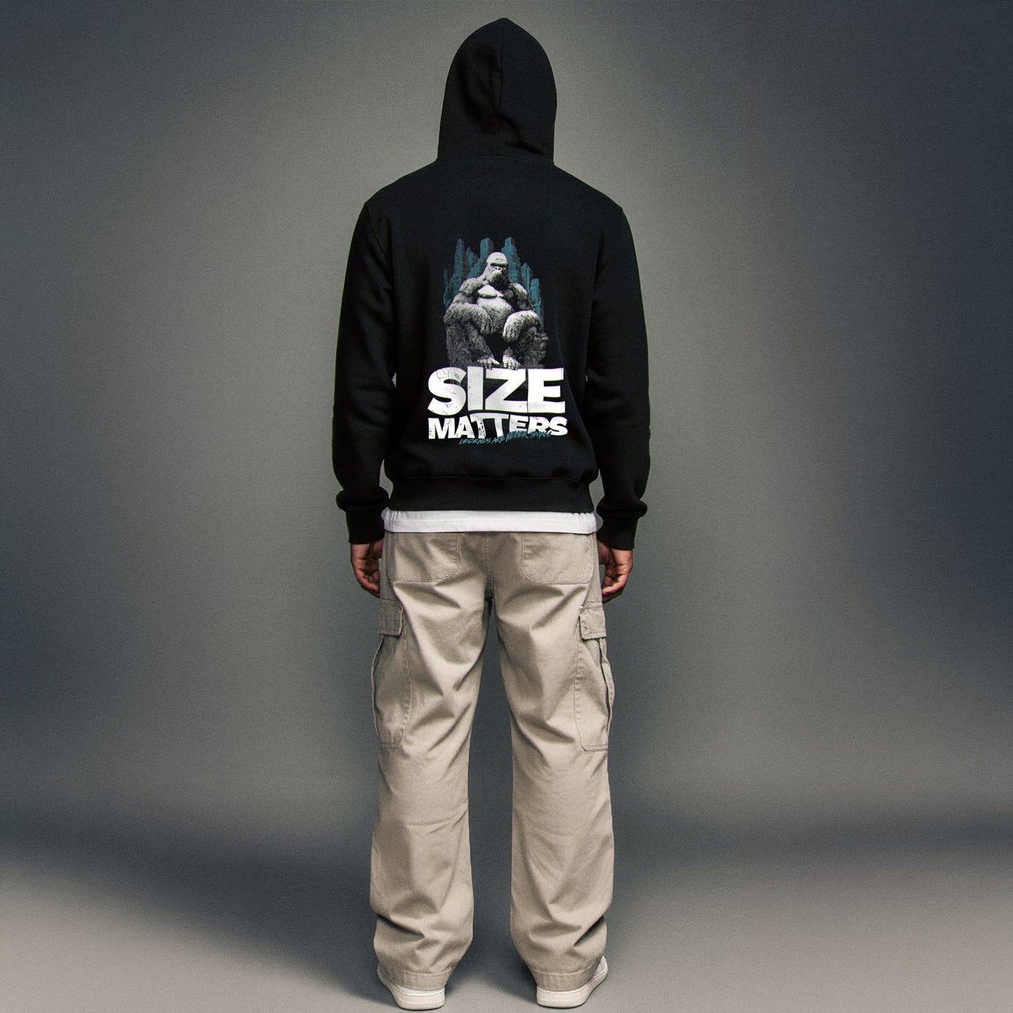 SIZE MATTERS Hoodie Premium Cinematic Streetwear FILM.ART.WEAR. Designed in Hamburg