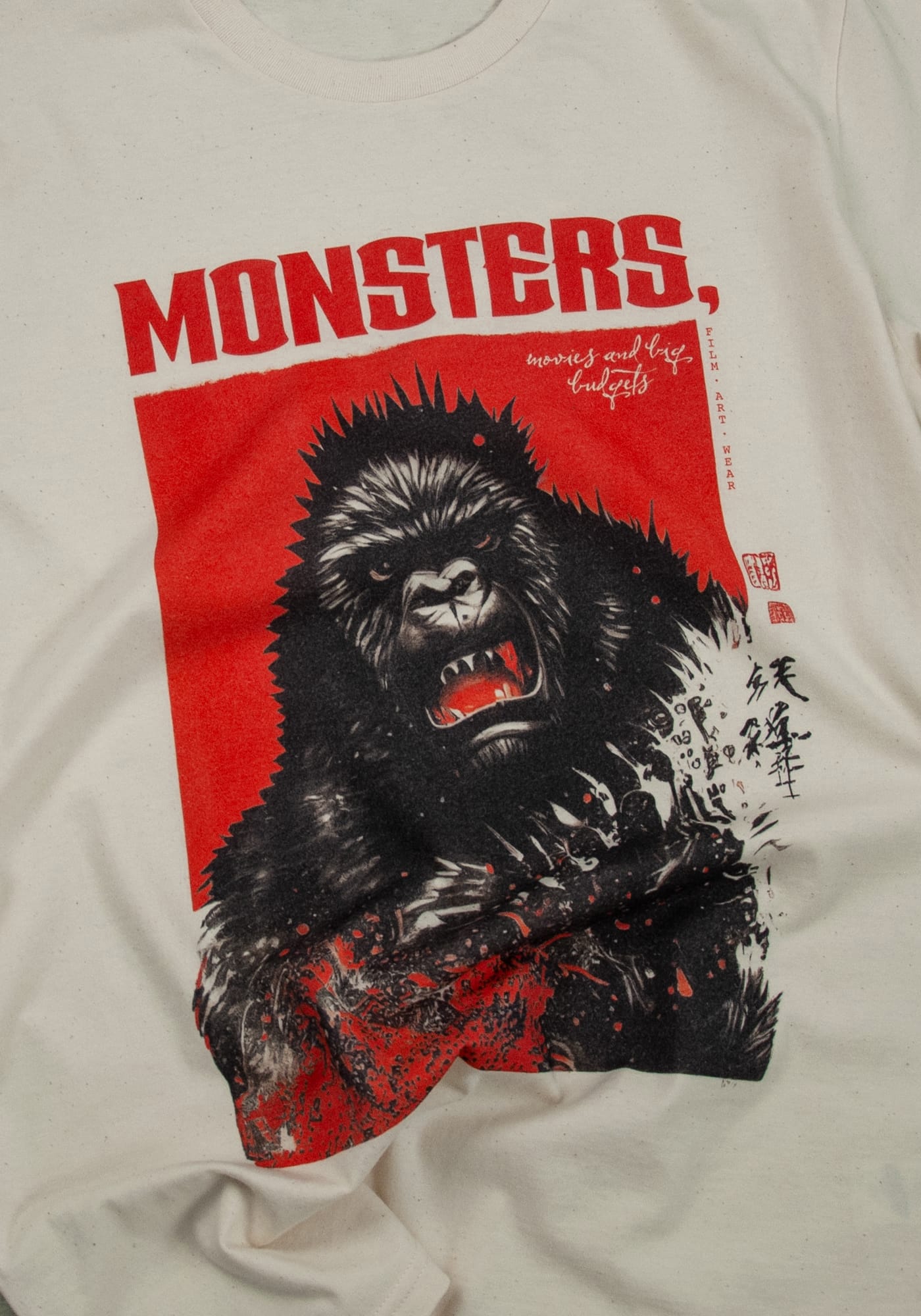 tshirt monster detail gorilla print