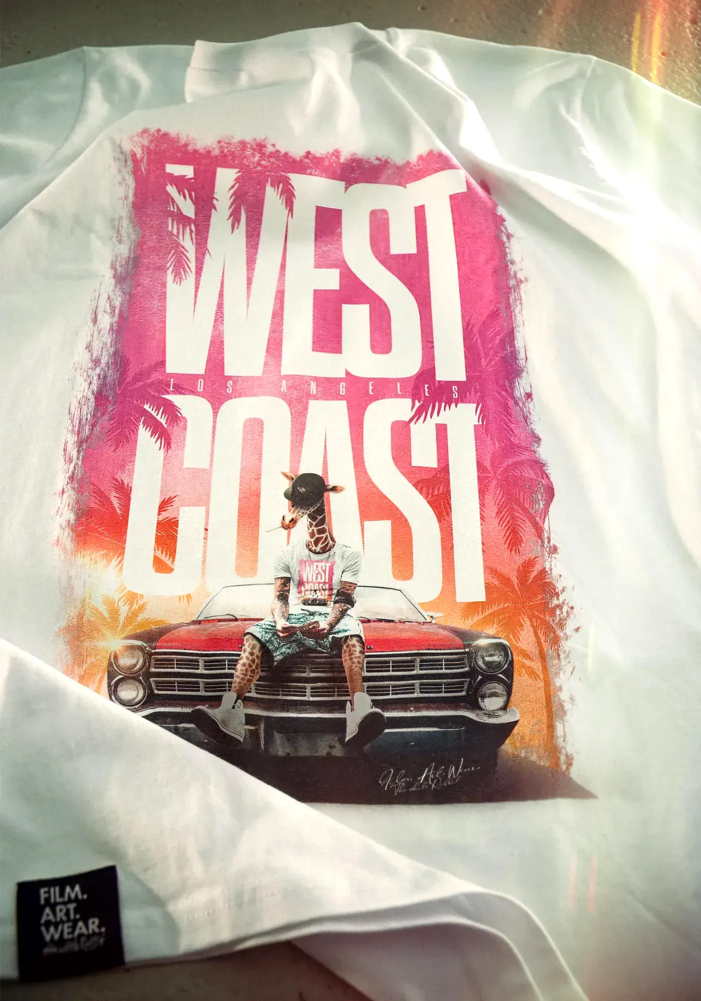 Detail des Streetstyle T-shirts westcoast